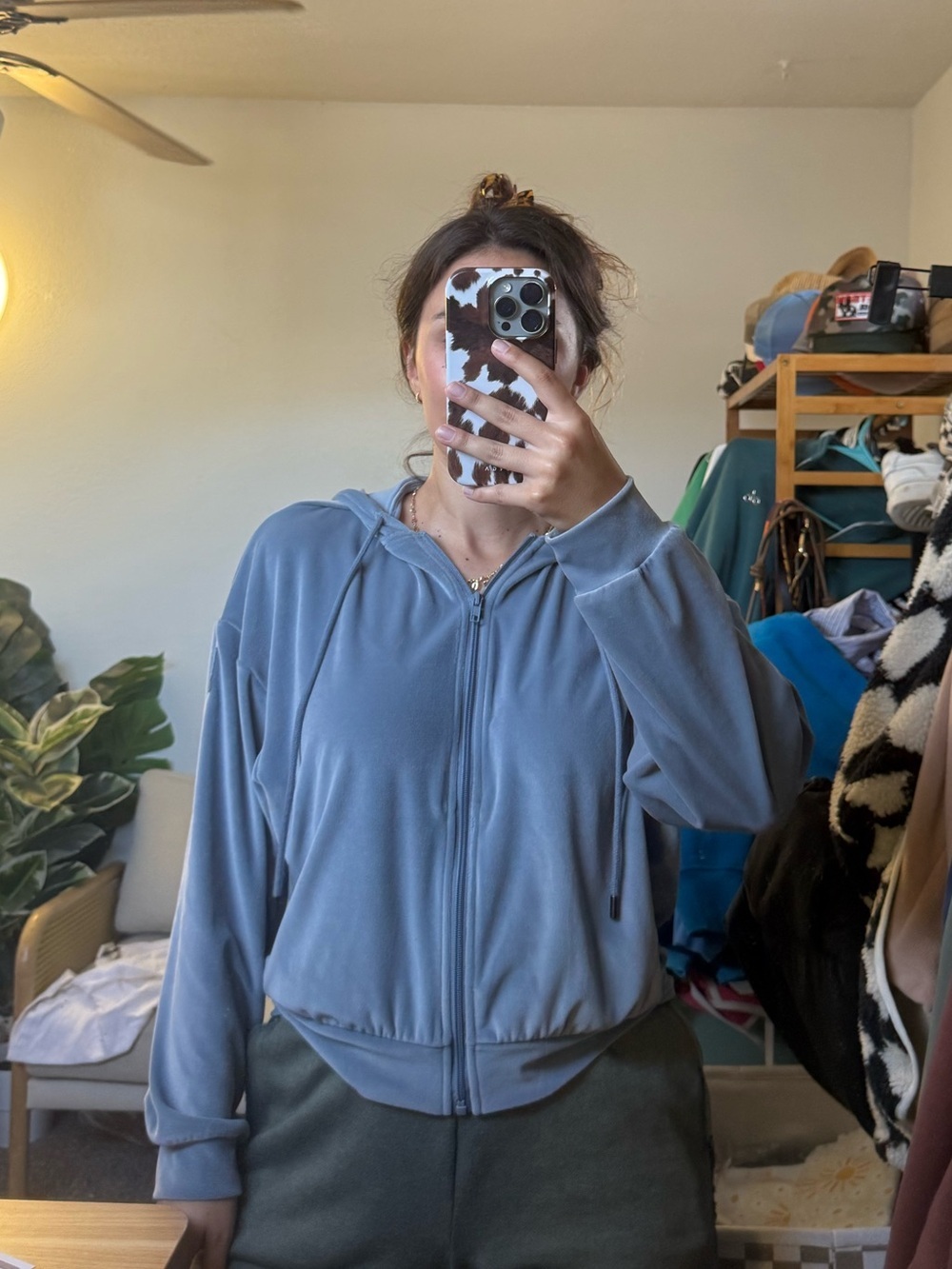 Alo Yoga Velour Glimmer Full Zip Up Size XS - Picture 4 of 8